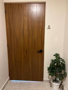 カンクンにあるNew Centric 1BR apartment with gym & poolの植物の木の扉 +13枚の写真