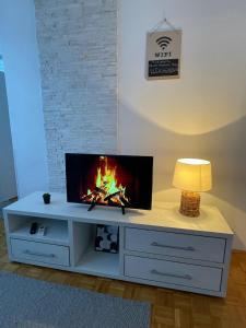 TV a/nebo společenská místnost v ubytování Apartman Vuković