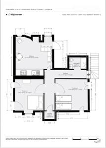 Půdorys ubytování Number Twenty Seven luxury apartment, Aberdour, Fife