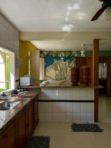Kuchyň nebo kuchyňský kout v ubytování Hostel Morada do sol Paraty