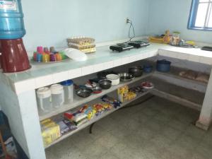Köök või kööginurk majutusasutuses Hostal Juan Lindo