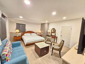 Posteľ alebo postele v izbe v ubytovaní Laurel B&B