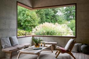 Relais Castello di Morcote的休息区