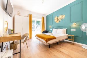 Cama ou camas em um quarto em Goa Square by Lisbon with Sintra