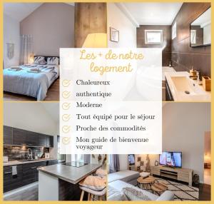 O bucătărie sau chicinetă la Chez Douv I T2 I Douvaine +17 fotografii
