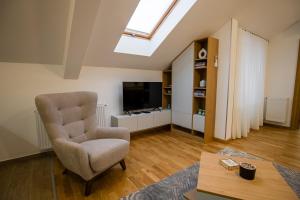 TV a/nebo společenská místnost v ubytování TOP VIEW apartment 40