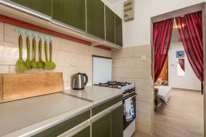 Kuchyň nebo kuchyňský kout v ubytování Apartments Masa