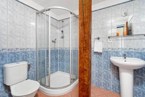 Koupelna v ubytování Hotel Franz