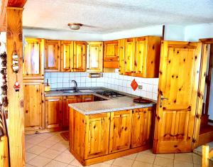 Kuchyň nebo kuchyňský kout v ubytování Casa rustica di montagna + 7 fotografií