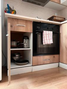 A kitchen or kitchenette at Serdika station, bright and cozy apartment