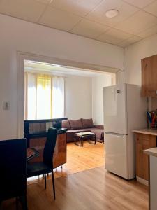 A kitchen or kitchenette at Serdika station, bright and cozy apartment