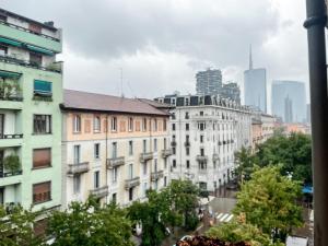 Vedere generală la Milano sau o vedere a orașului de la acest apartament