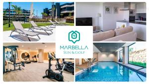 kolaż zdjęć hotelu z basenem w obiekcie Wild Paradise in Costa del Sol w mieście Estepona