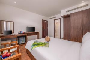 TV a/nebo společenská místnost v ubytování De Lamour Hotel Da Nang
