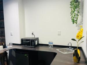 Кухня или кухненски бокс в QA Hotel
