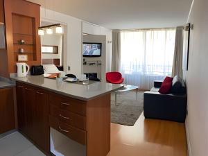 TV a/nebo společenská místnost v ubytování Brizen Apartments Pedro de Valdivia