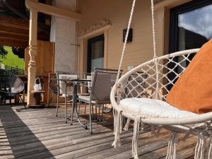 Balkon lub taras w obiekcie Ferienwohnungen am Riedanger
