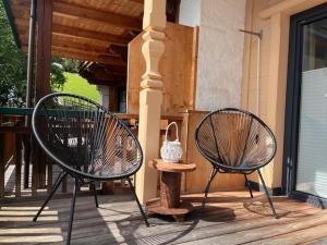Balkon lub taras w obiekcie Ferienwohnungen am Riedanger