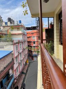 Balkón nebo terasa v ubytování Holy Land Hotel Nepal