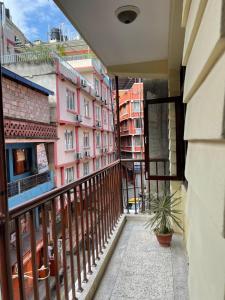 Balkón nebo terasa v ubytování Holy Land Hotel Nepal