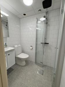Koupelna v ubytování Nomad City
