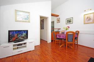 Televízia a/alebo spoločenská miestnosť v ubytovaní Apartments Mila
