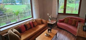 Posezení v ubytování Landhaus Steinwender Wohnung Biedermeier