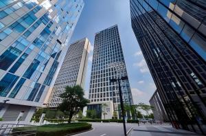 a view of tall buildings in a city at eStay Residence·Poly World Trade Center Guangzhou in Guangzhou