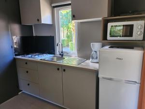 Kuchnia lub aneks kuchenny w obiekcie camping Le moulin
