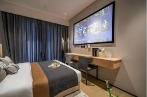 Lova arba lovos apgyvendinimo įstaigoje Raffles Executive Apartment - Guangzhou Huijin International Finance Center, Keyun Road Metro Station Branch-Canton Fair Free Shuttle