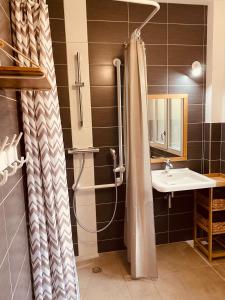 Kúpeľňa v ubytovaní Le Milan et son bain nordique privatif