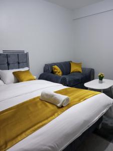 Postel nebo postele na pokoji v ubytování Bellyns bnb homes