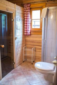 Bilik mandi di Skihütte Almhütte Tschaneck