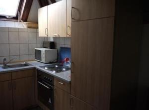 Kuchyň nebo kuchyňský kout v ubytování Gemütliches Haus im Feriendorf Silbersee