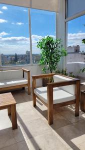 Uma varanda ou terraço em Hotel Mendoza