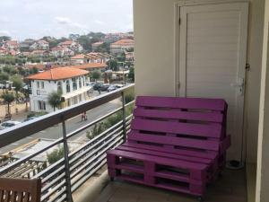 Anglet sables d'or - vue océan的阳台或露台