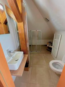Koupelna v ubytování Apartmán Muzeum obchodu