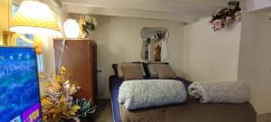 Posteľ alebo postele v izbe v ubytovaní PARIS AUTHENTIC HOUSE studio with green courtyard 12 rue labourse Gentilly 94250