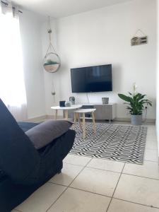 Μια τηλεόραση ή/και κέντρο ψυχαγωγίας στο Le Cosy Wifi Clim Parking