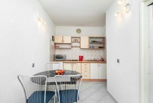 Kuchyň nebo kuchyňský kout v ubytování Apartment and Rooms Radojka