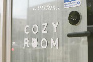 a door with the words cozy room written on it at Cozy room in Khlongluang - Self Check-in in Khlong Luang