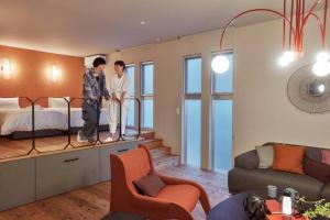 Ένα ή περισσότερα κρεβάτια σε δωμάτιο στο Villa oloo