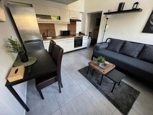 Kuchyň nebo kuchyňský kout v ubytování apartman 50m2 garden parking Free