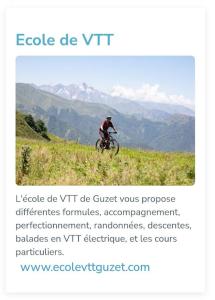 a person riding a bike on a field at Duplex au cœur de la station in Ustou +21 photos