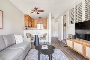 a living room with a couch and a table at N Hollywood 1BR w Gym Pool nr shops LAX-515 in Los Angeles