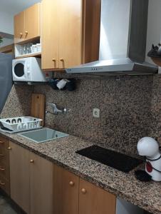a kitchen with a sink and a counter top at Sierra Nevada in Sierra Nevada