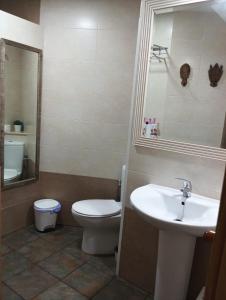 a bathroom with a toilet and a sink at Sierra Nevada in Sierra Nevada