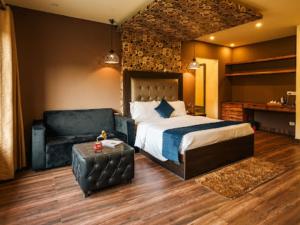 Voodi või voodid majutusasutuse Nirvana Mussoorie toas
