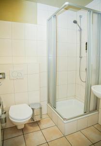 Koupelna v ubytování Hotel City Star