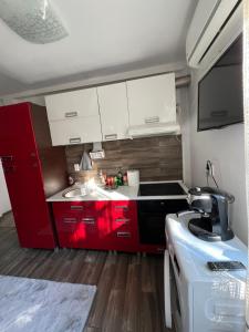Η κουζίνα ή μικρή κουζίνα στο Central Cozy Apartament
